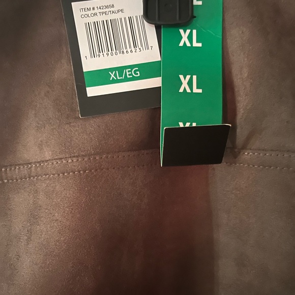 NWT Andrew Marc faux suede pants size xl women taupe color - Picture 4 of 6